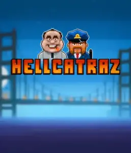 Enter the action-packed world of Hellcatraz slot by Relax Gaming, featuring a cartoonish prisoner and a guard with the infamous Alcatraz prison and San Francisco skyline in the background. This image portrays the fun and humor of an Alcatraz-inspired game, perfect for fans of retro gaming, providing a nostalgic adventure. 