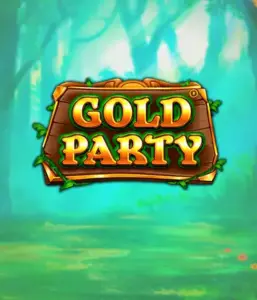 Discover the enchanted forest of Gold Party slot by Pragmatic Play, showcasing a rustically styled wooden sign decorated with golden letters. The background features a misty green forest that adds a mystical touch to the game's theme. Great for those who enjoy nature-themed slots, offering a whimsical adventure. 